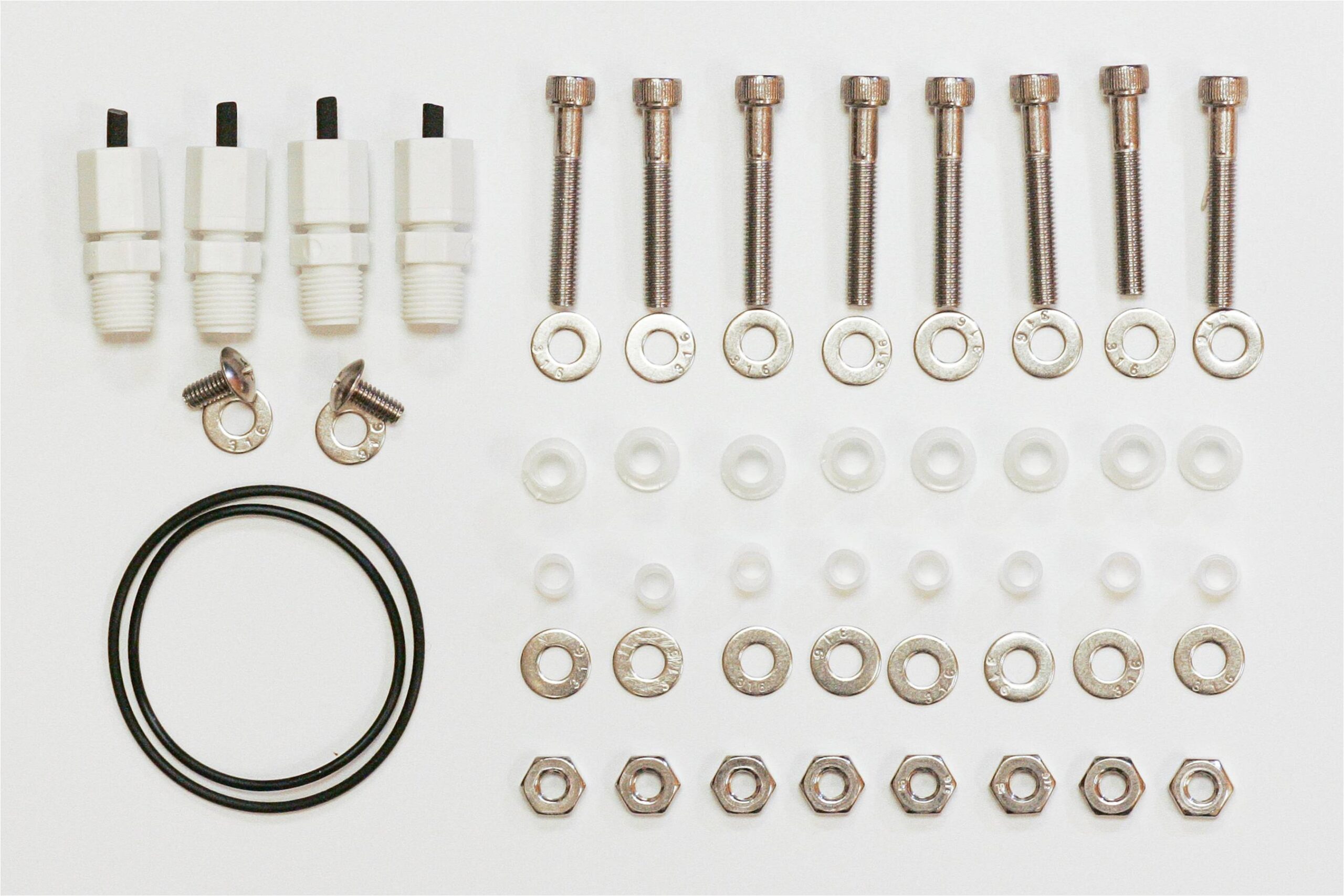 Nut, bolt, O-ring & insulator kit for 5 cm2 , electrolyzer